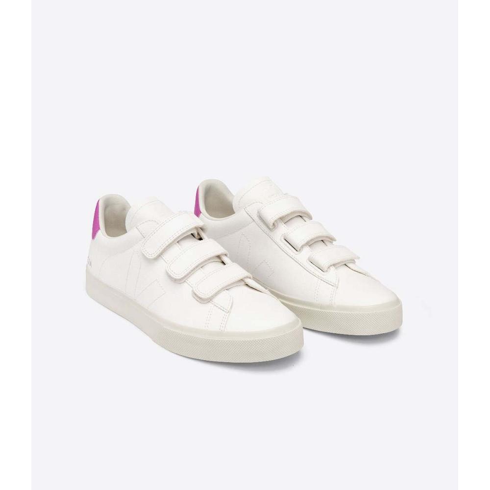 White/Purple Women's Veja RECIFE CHROMEFREE Sneakers | AU 624DFM